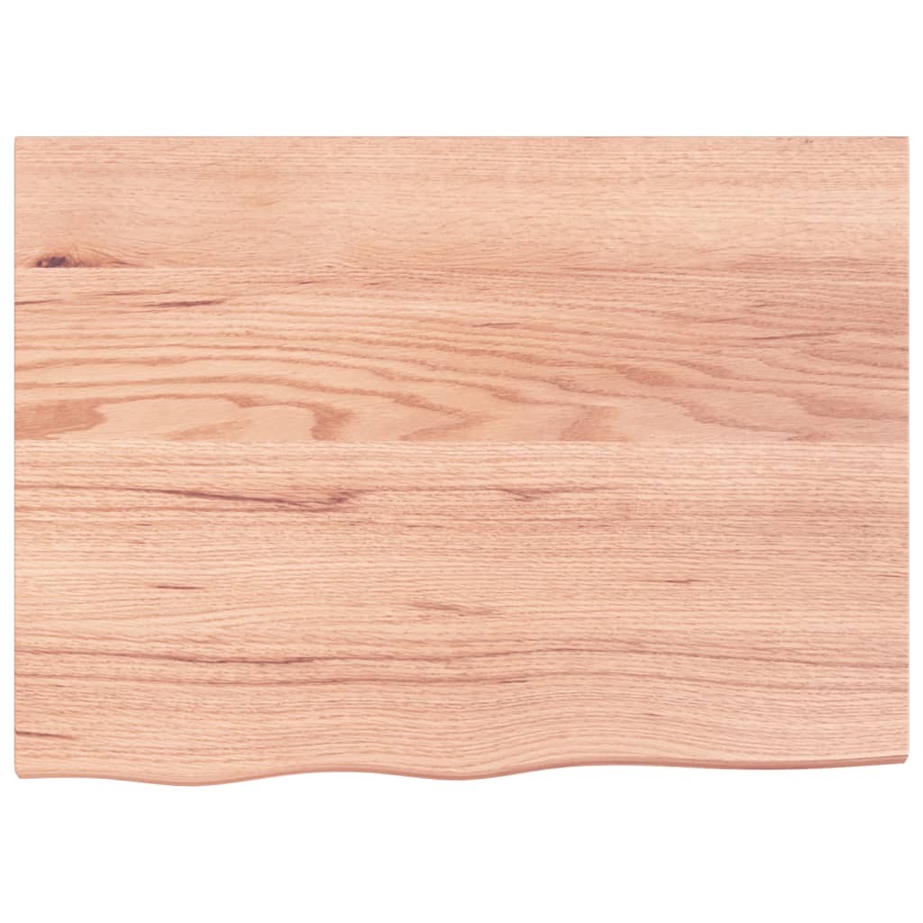 Stolna ploča svjetlosmeđa 80x60x(2-6) cm tretirana hrastovina