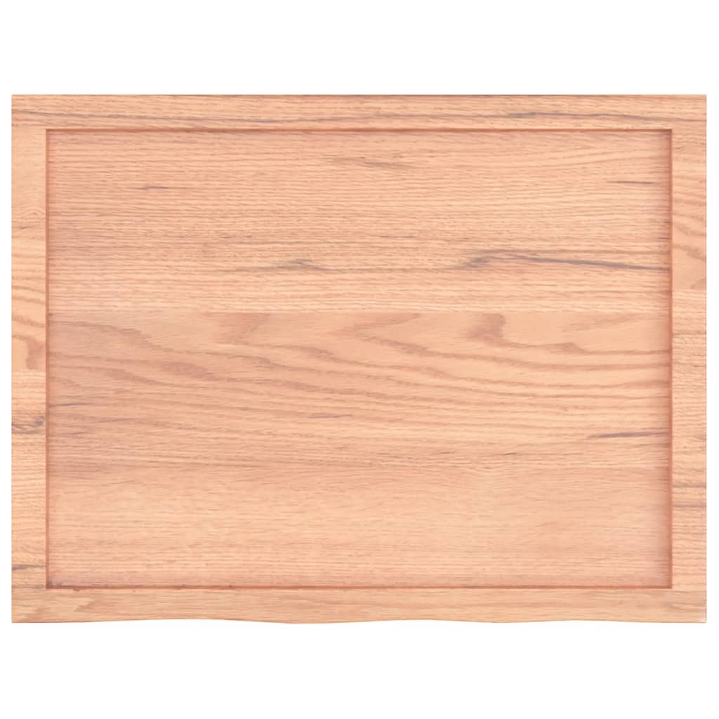 Stolna ploča svjetlosmeđa 80x60x(2-6) cm tretirana hrastovina