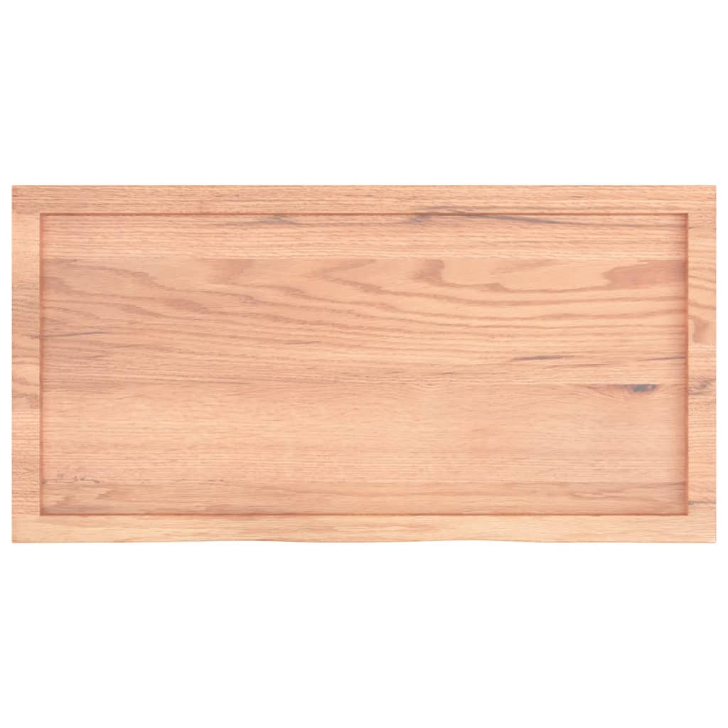 Stolna ploča svjetlosmeđa 100x50x(2-4) cm tretirana hrastovina