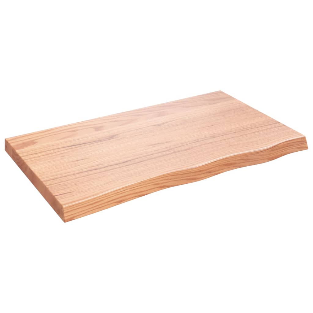 Stolna ploča svjetlosmeđa 100x60x(2-6) cm tretirana hrastovina