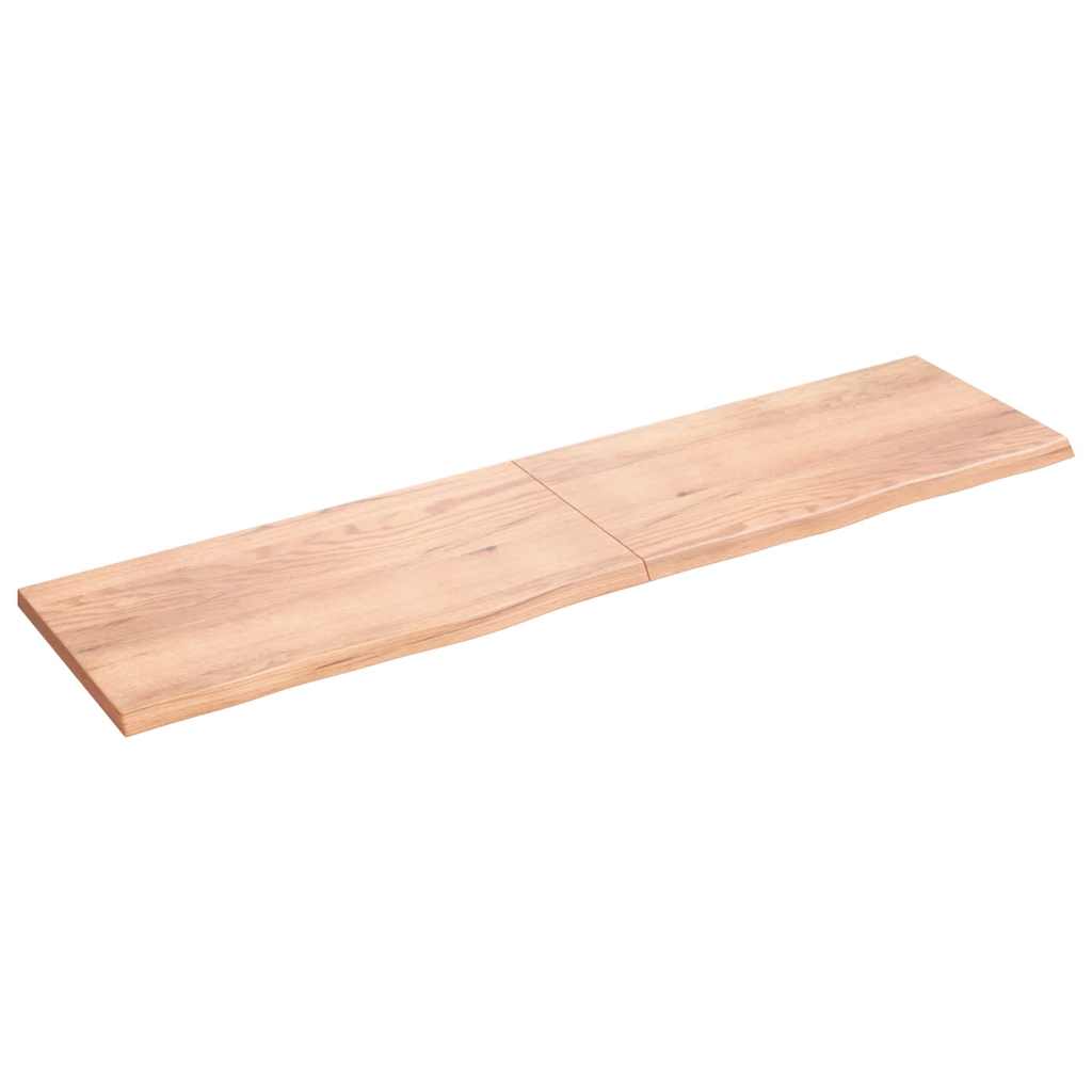 Stolna ploča svjetlosmeđa 200x50x(2-4) cm tretirana hrastovina