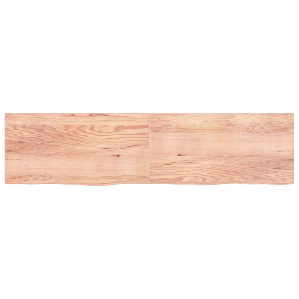 Stolna ploča svjetlosmeđa 200x50x(2-4) cm tretirana hrastovina
