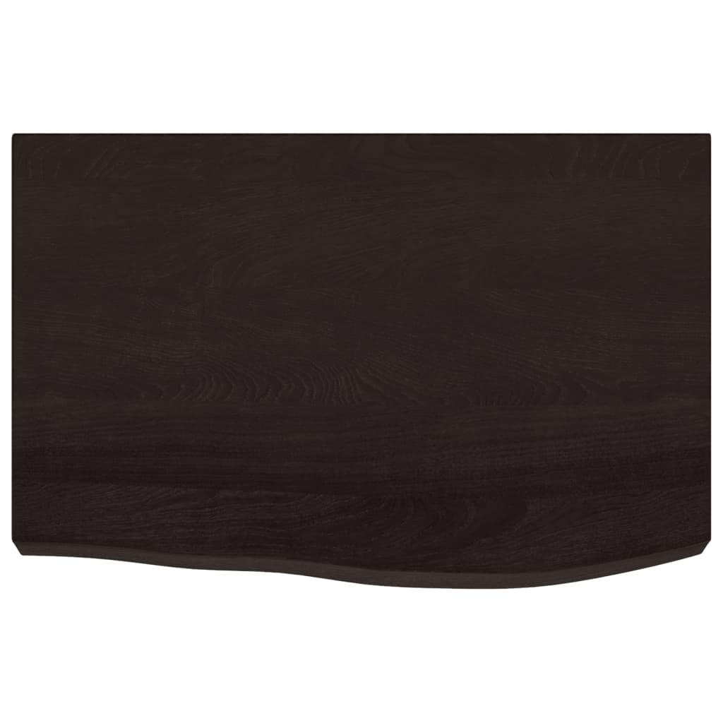 Stolna ploča tamnosmeđa 60x40x(2-6) cm obrađena masivna hrast
