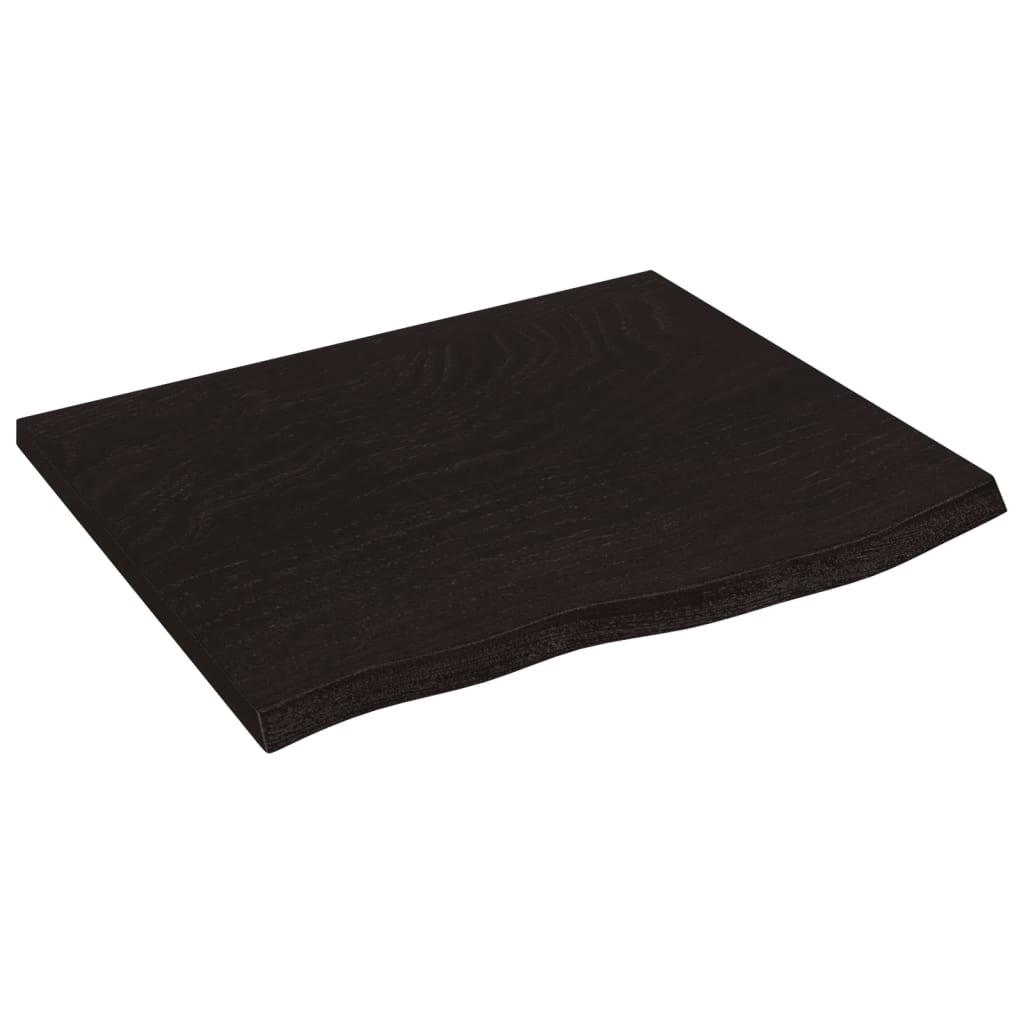 Stolna ploča tamnosiva 60x50x2 cm obrađena masivna hrastovina