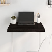 Stolna ploča tamnosmeđa 60x60x(2-6) cm tretirana hrastovina