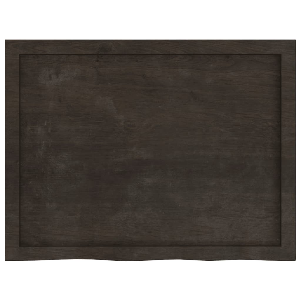 Stolna ploča tamnosmeđa 80x60x(2-4) cm obrađena masivna hrast