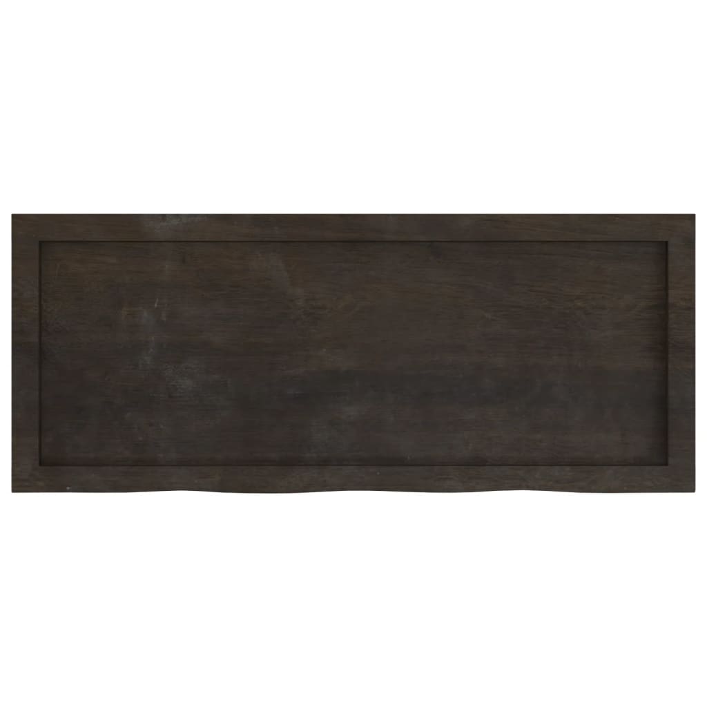 Stolna ploča tamnosmeđa 100x40x(2-6) cm obrađena masivna hrast