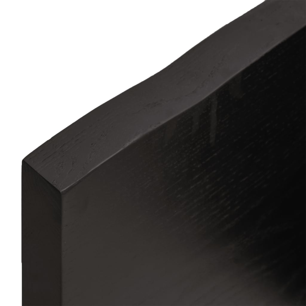 Stolna ploča tamnosmeđa 100x50x(2-4) cm obrađena masivna hrast