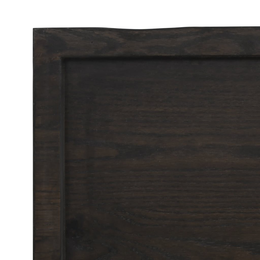Stolna ploča tamnosmeđa 100x60x(2-4) cm obrađena masivna hrast