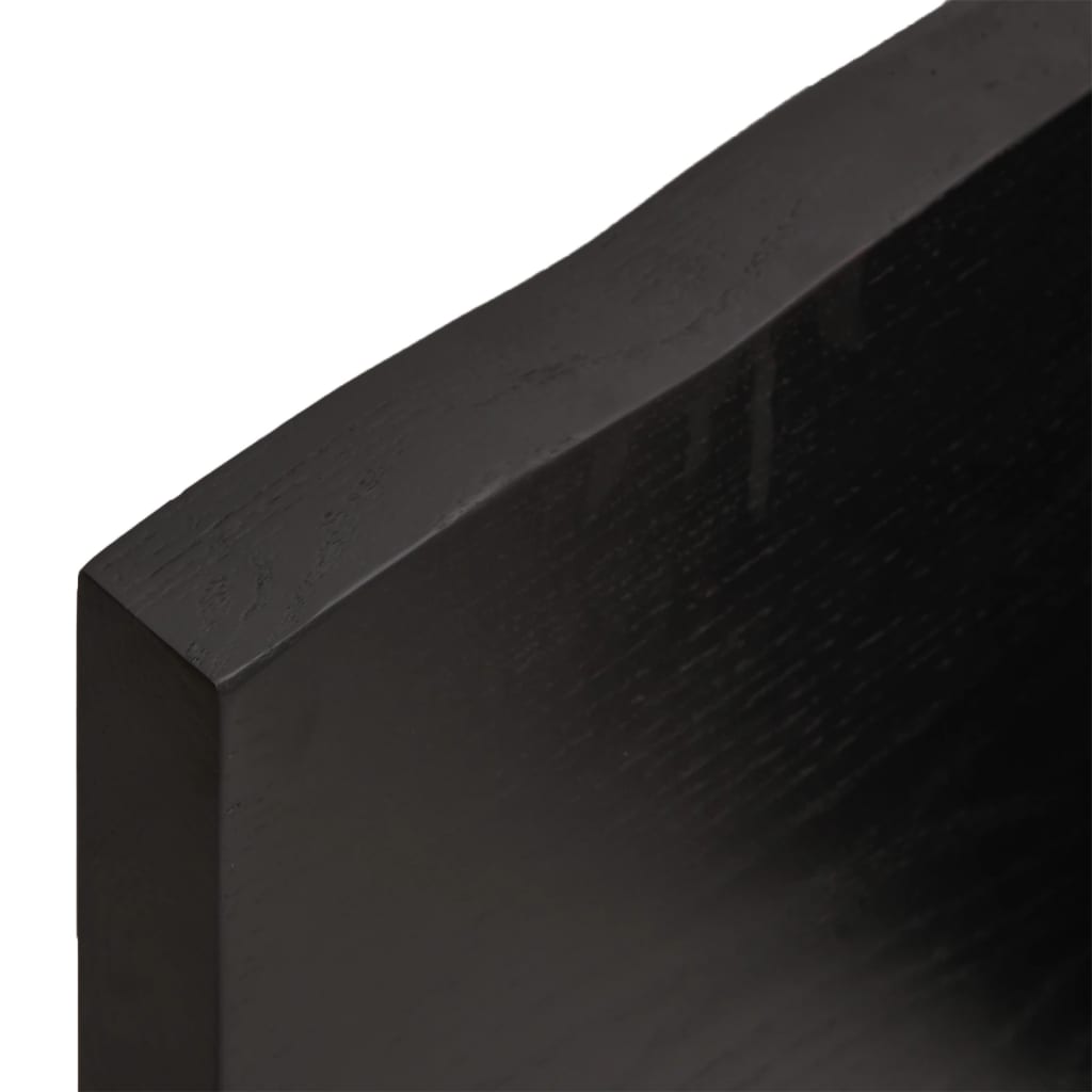 Stolna ploča tamnosmeđa 100x60x(2-4) cm obrađena masivna hrast