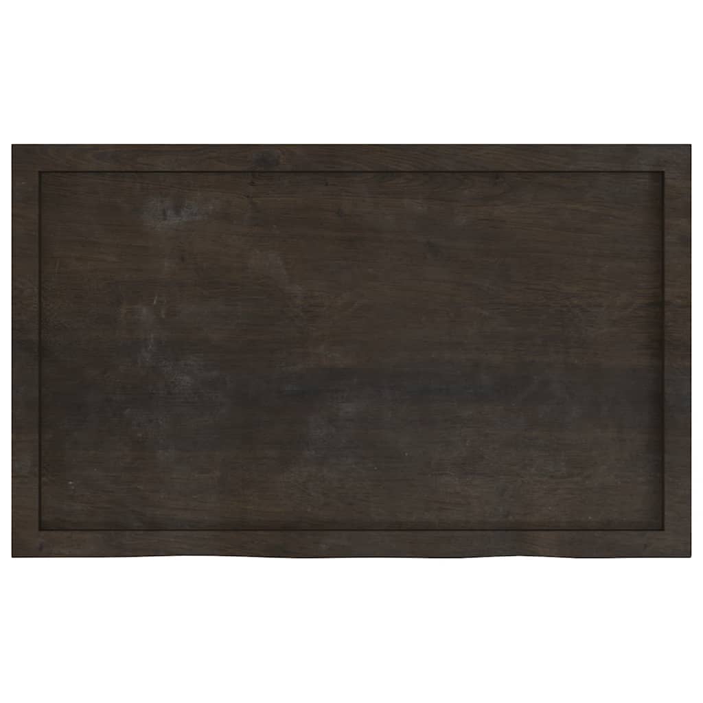 Stolna ploča tamnosmeđa 100x60x(2-6) cm obrađena masivna hrast