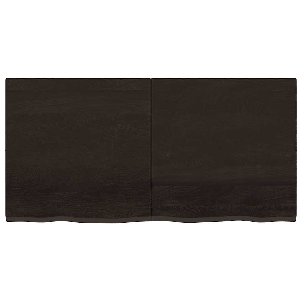 Stolna ploča tamnosmeđa 120x60x(2-4) cm obrađena masivna hrast