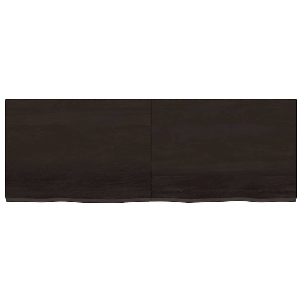 Stolna ploča tamnosmeđa 140x50x(2-4) cm obrađena masivna hrast