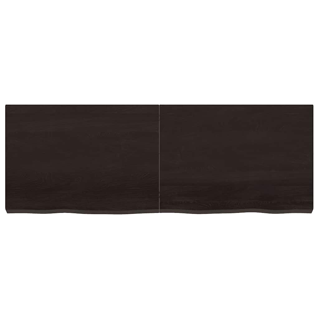 Stolna ploča tamnosmeđa 140x50x(2-6) cm tretirana hrastovina