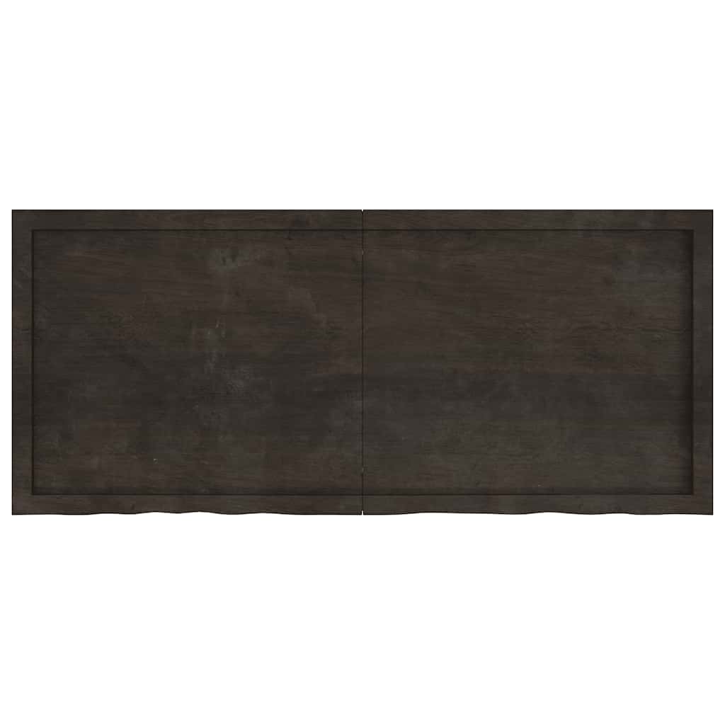 Stolna ploča tamnosmeđa 140x60x(2-6) cm obrađena masivna hrast
