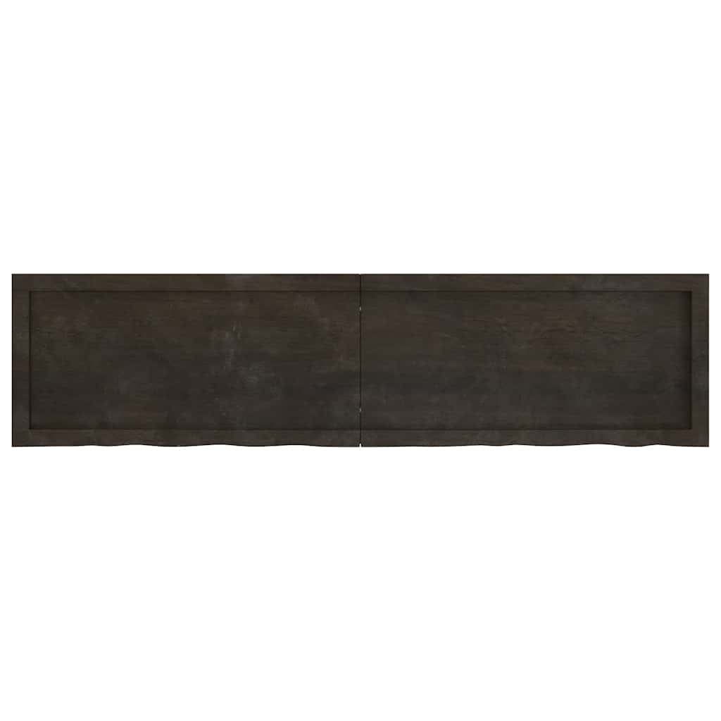 Stolna ploča tamnosmeđa 160x40x(2-4) cm obrađena masivna hrast