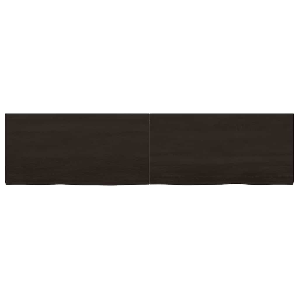 Stolna ploča tamnosmeđa 160x40x(2-4) cm obrađena masivna hrast