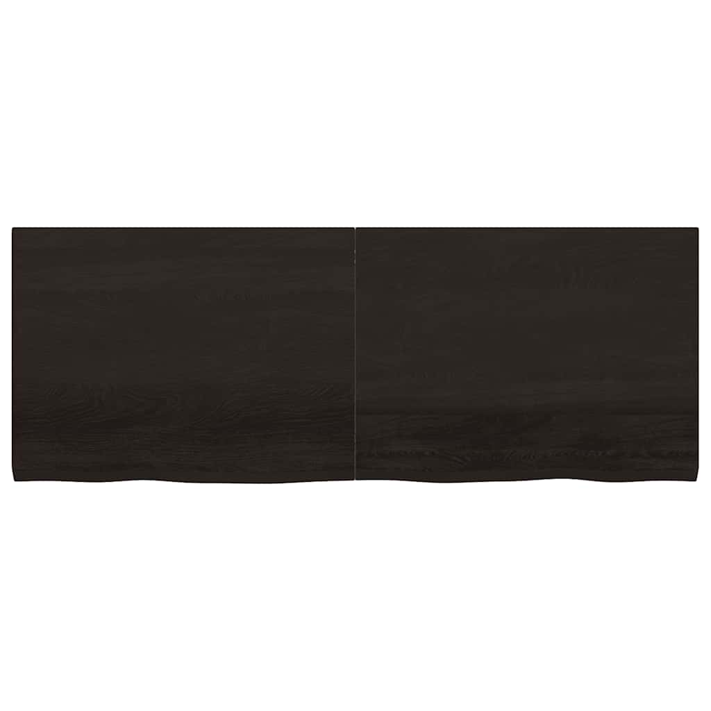 Stolna ploča tamnosmeđa 160x60x(2-4) cm obrađena masivna hrast