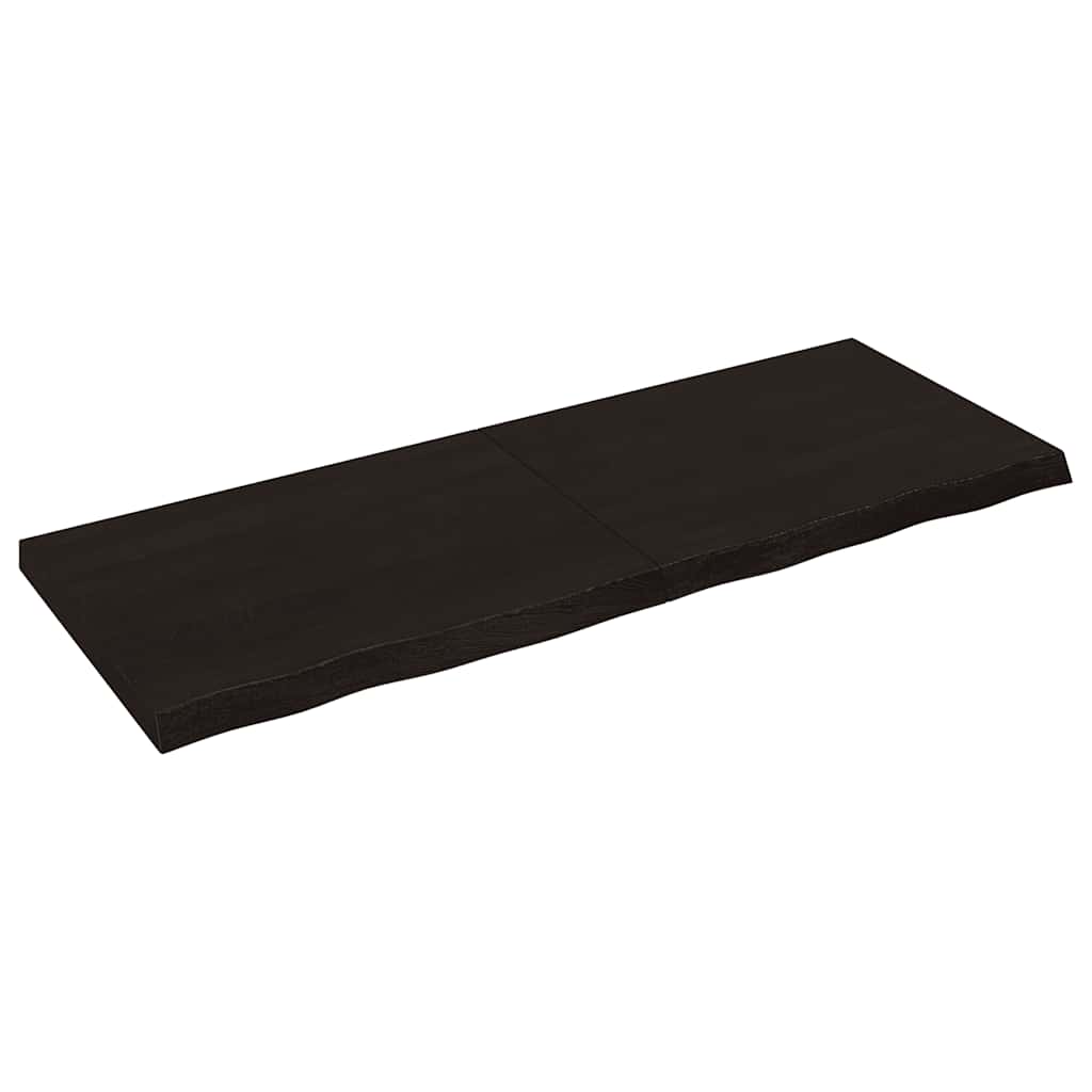 Stolna ploča tamnosmeđa 160x60x(2-6) cm obrađena masivna hrast