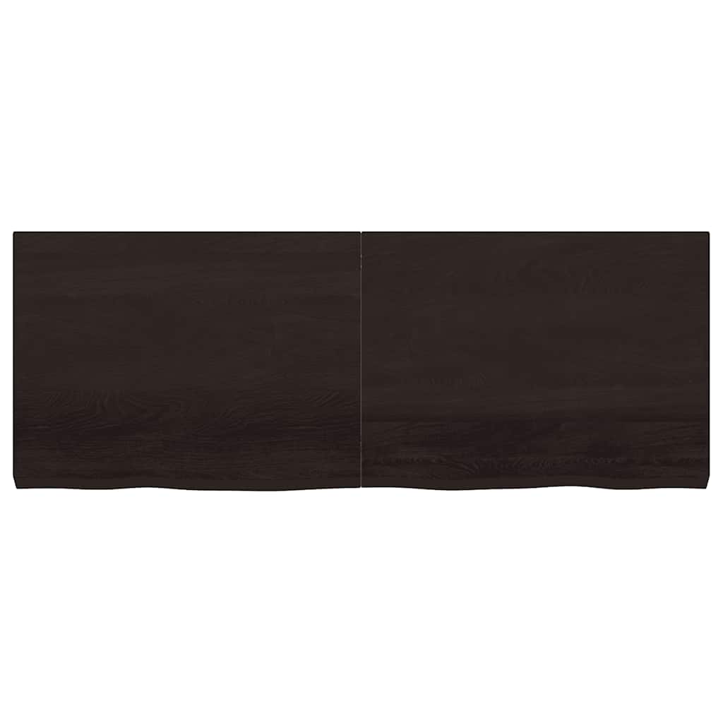 Stolna ploča tamnosmeđa 160x60x(2-6) cm obrađena masivna hrast