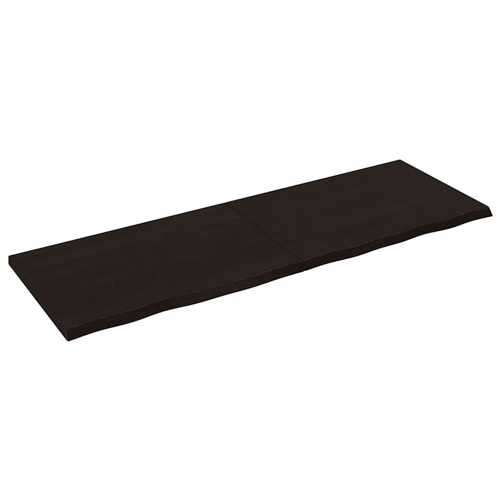 Stolna ploča tamnosmeđa 180x60x(2-4) cm obrađena masivna hrast