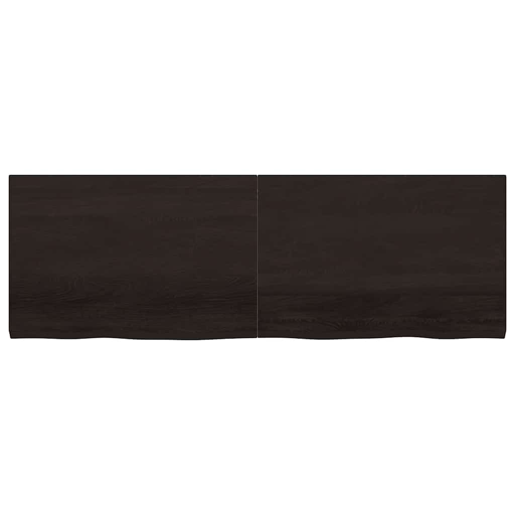 Stolna ploča tamnosmeđa 180x60x(2-4) cm obrađena masivna hrast