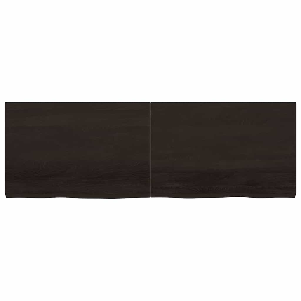 Stolna ploča tamnosmeđa 180x60x(2-6) cm obrađena masivna hrast