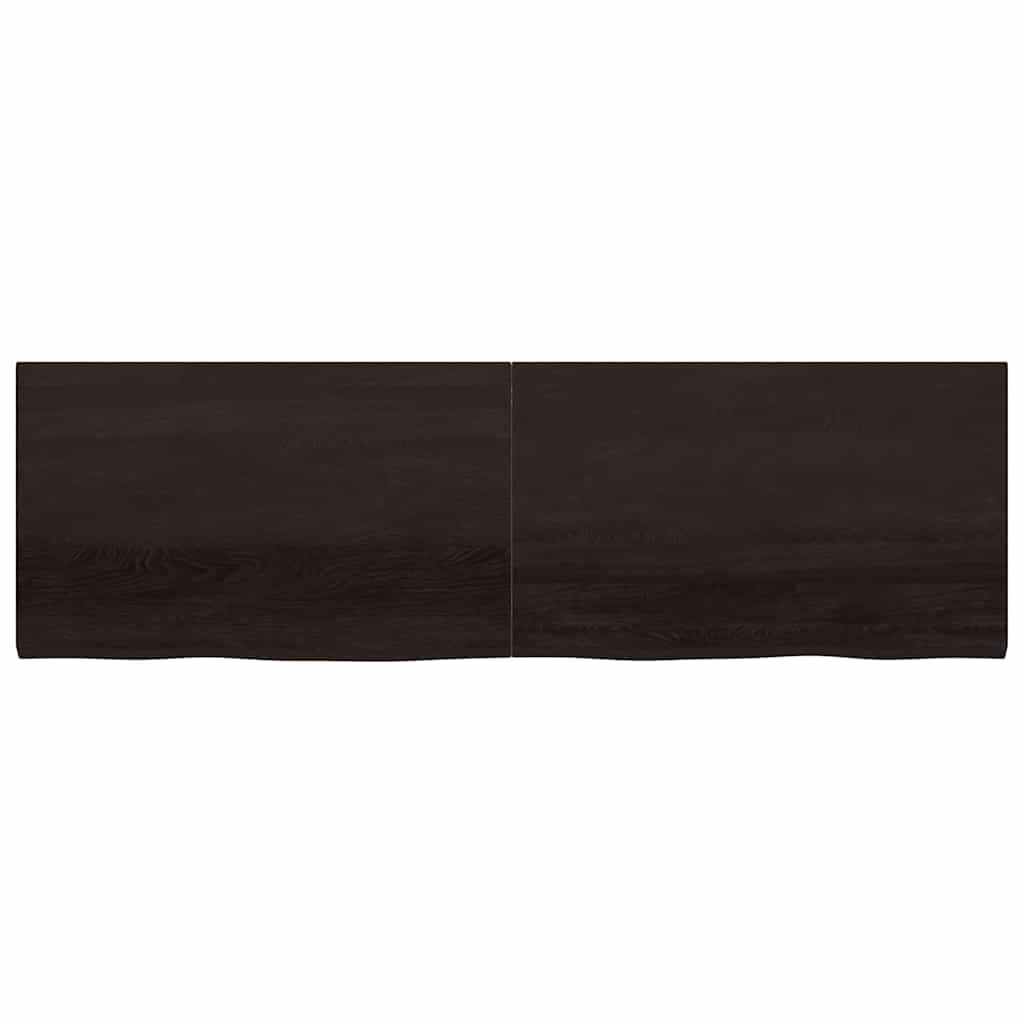 Stolna ploča tamnosmeđa 200x60x(2-4) cm obrađena masivna hrast