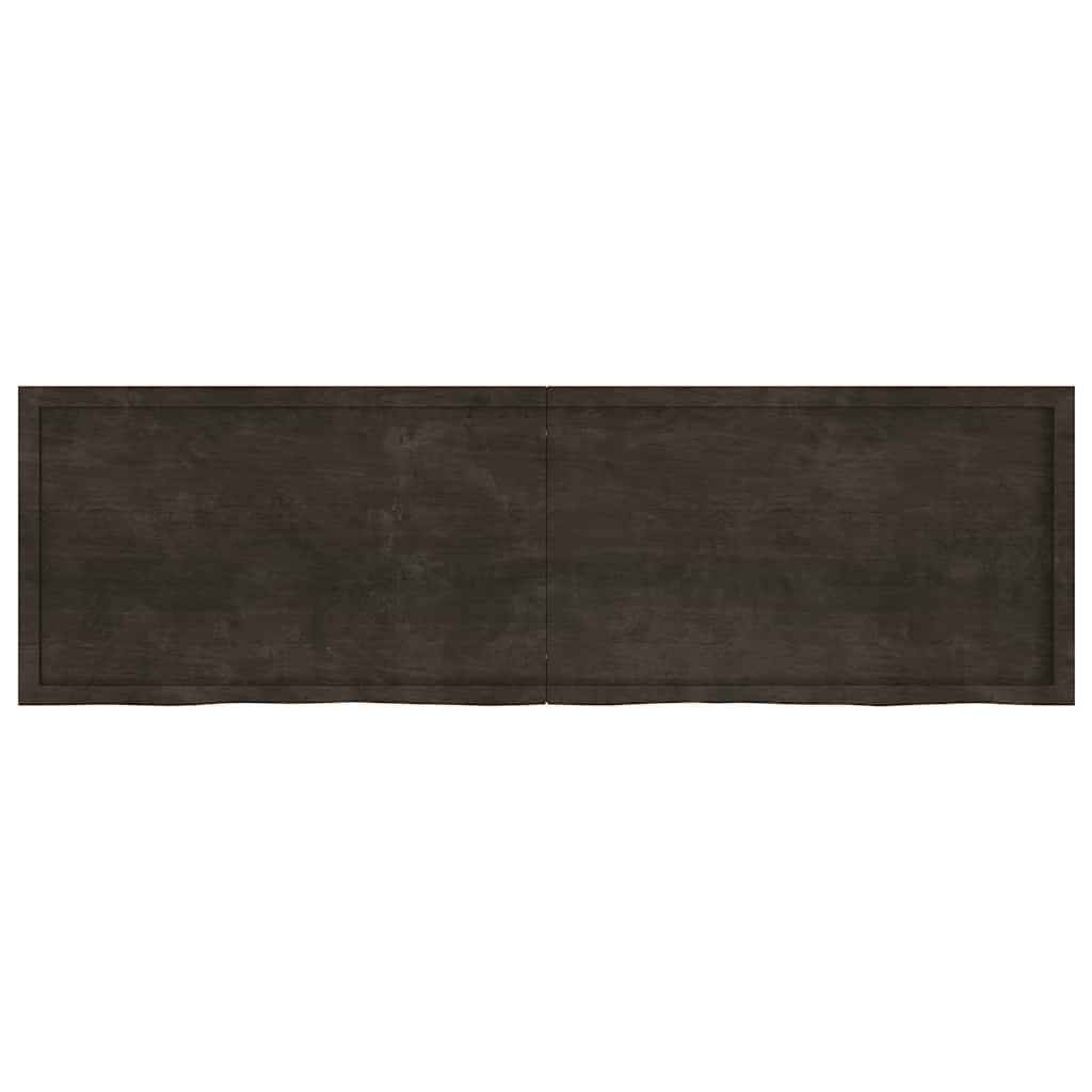 Stolna ploča tamnosmeđa 200x60x(2-6) cm obrađena masivna hrast