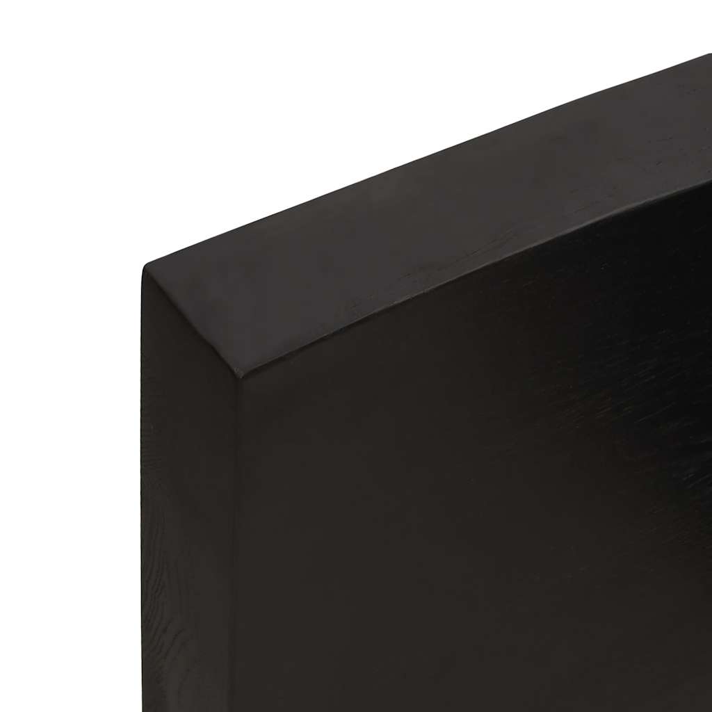 Stolna ploča tamnosmeđa 200x60x(2-6) cm obrađena masivna hrast