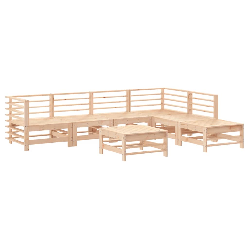 7-dijelna vrtna garnitura od masivne borovine