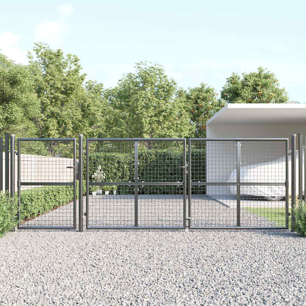 Mrežasta vrtna vrata antracit 400x125 cm pocinčani čelik