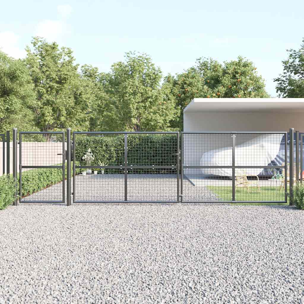 Mrežasta vrtna vrata antracit 500x125 cm pocinčani čelik