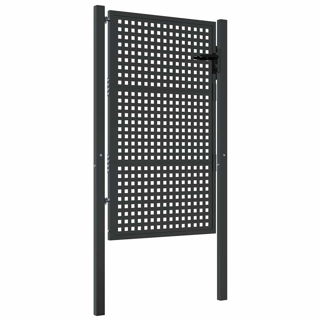 Vrtna vrata antracit 100x125 cm čelik