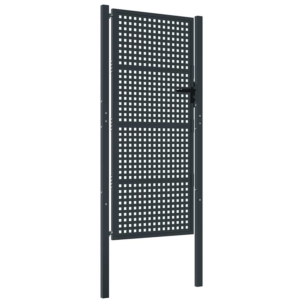 Vrtna vrata antracit 100x175 cm čelik