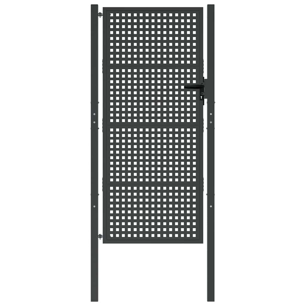 Vrtna vrata antracit 100x175 cm čelik