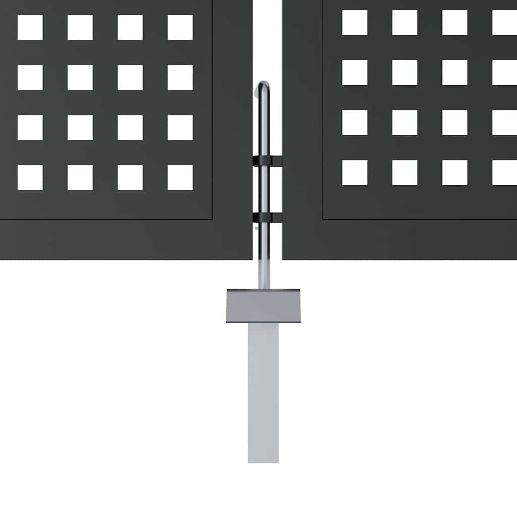 Vrtna vrata antracit boje 300x100 cm čelik