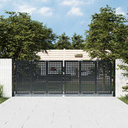 Vrtna vrata antracit boje 300x100 cm čelik