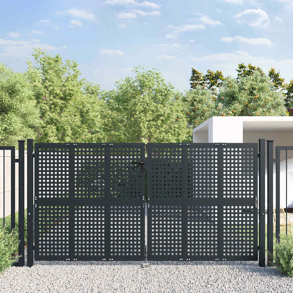 Vrtna vrata antracit boje 300x150 cm čelik