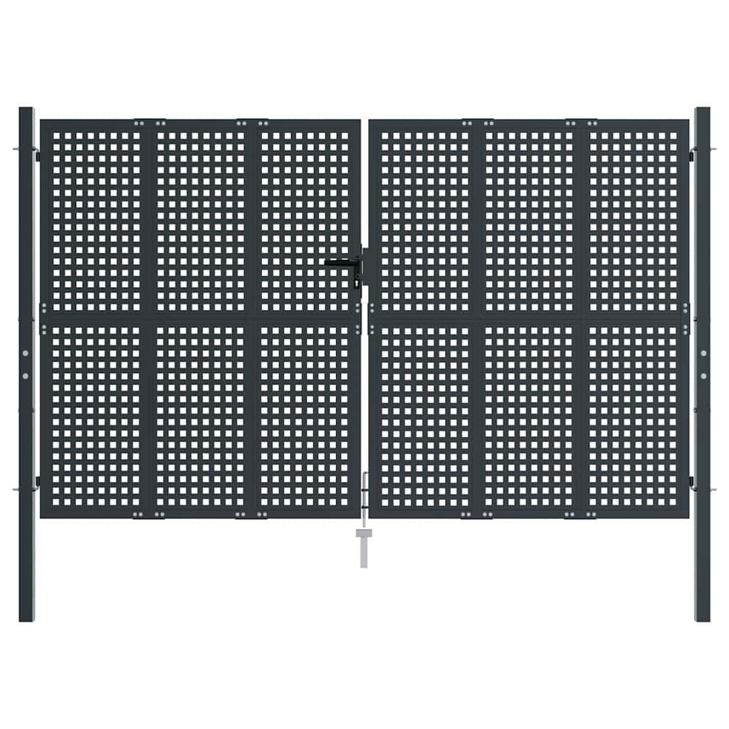 Vrtna vrata antracit boje 300x175 cm čelik
