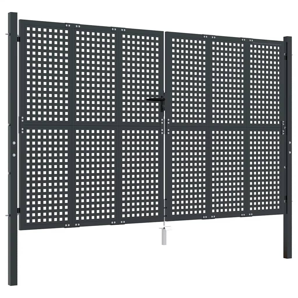 Vrtna vrata antracit boje 300x200 cm čelik