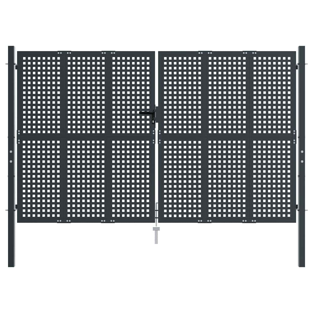 Vrtna vrata antracit boje 300x200 cm čelik