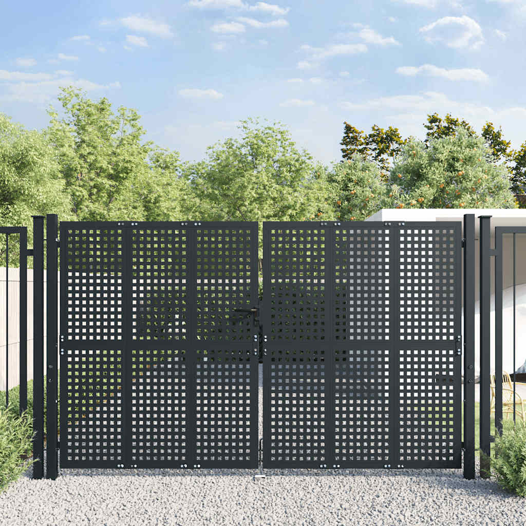 Vrtna vrata antracit boje 300x200 cm čelik