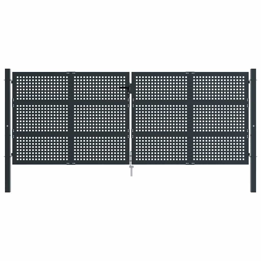 Vrtna vrata antracit 400x150 cm čelik