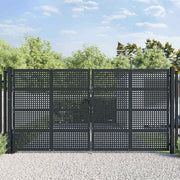 Vrtna vrata antracit 400x175 cm čelik