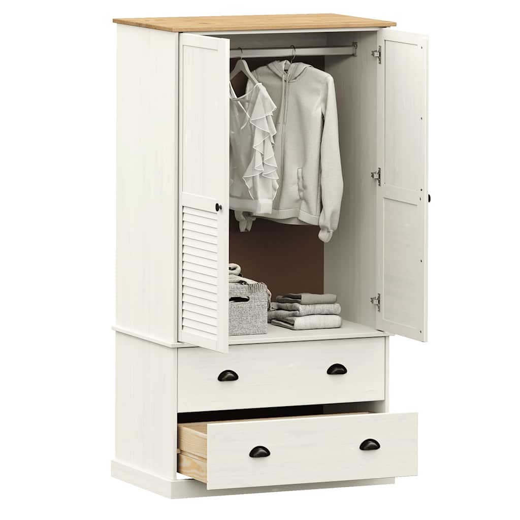 Ormar VIGO bijeli 90 x 55 x 170 cm od masivne borovine