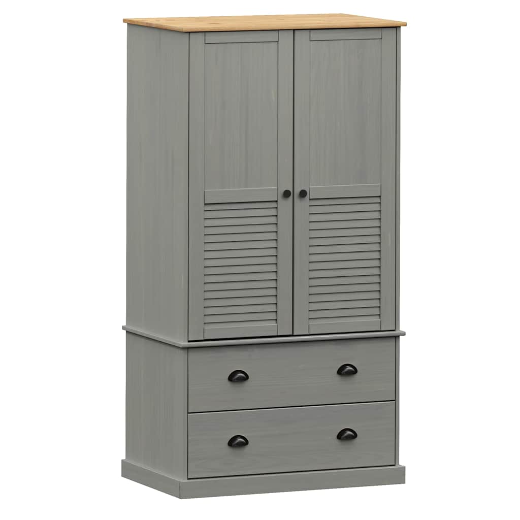 Ormar VIGO sivi 90 x 55 x 170 cm od masivne borovine