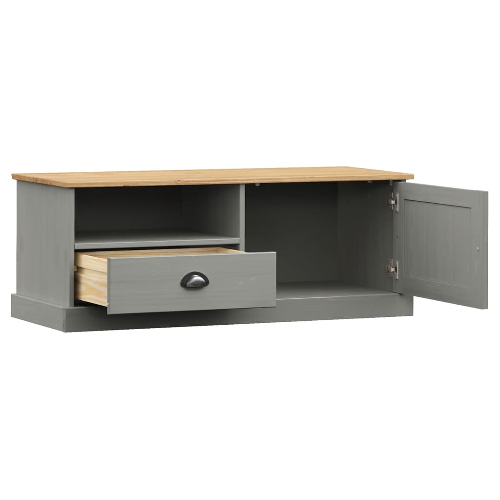 TV ormarić VIGO sivi 106 x 40 x 40 cm od masivne borovine