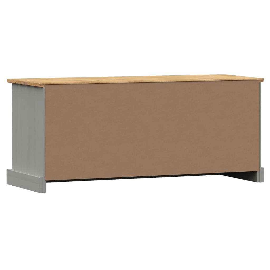 Klupa za cipele VIGO siva 106 x 35 x 45 cm od masivne borovine
