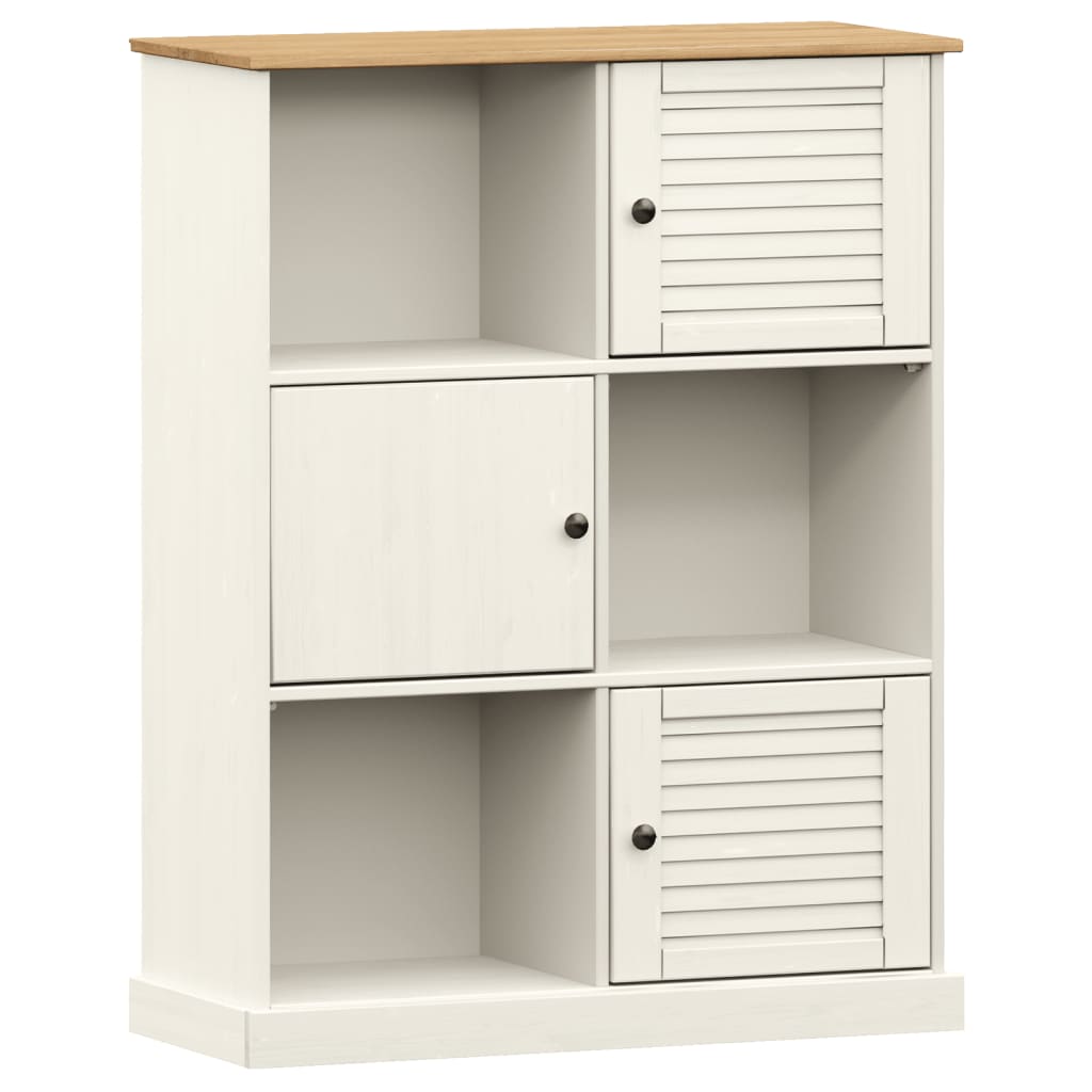 Regal za knjige VIGO bijeli 90x35x114,5 cm od masivne borovine